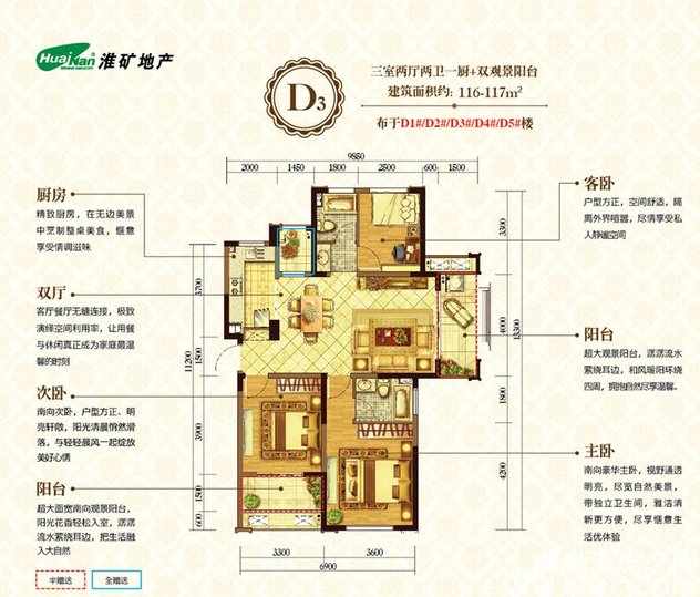 淮矿东方蓝海:户型图