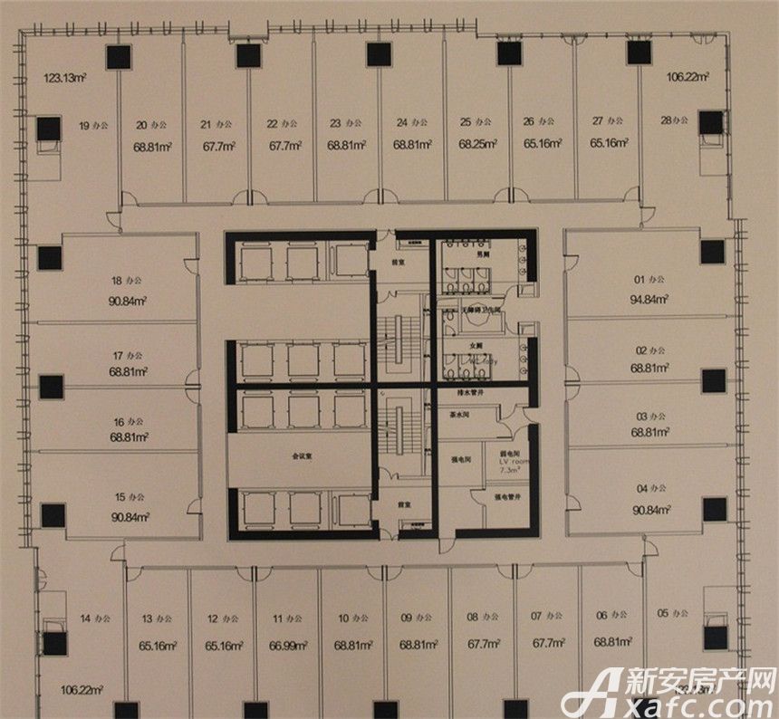 合肥绿地中央广场0.00平米户型图_d座标准层0室0厅-新安房产网