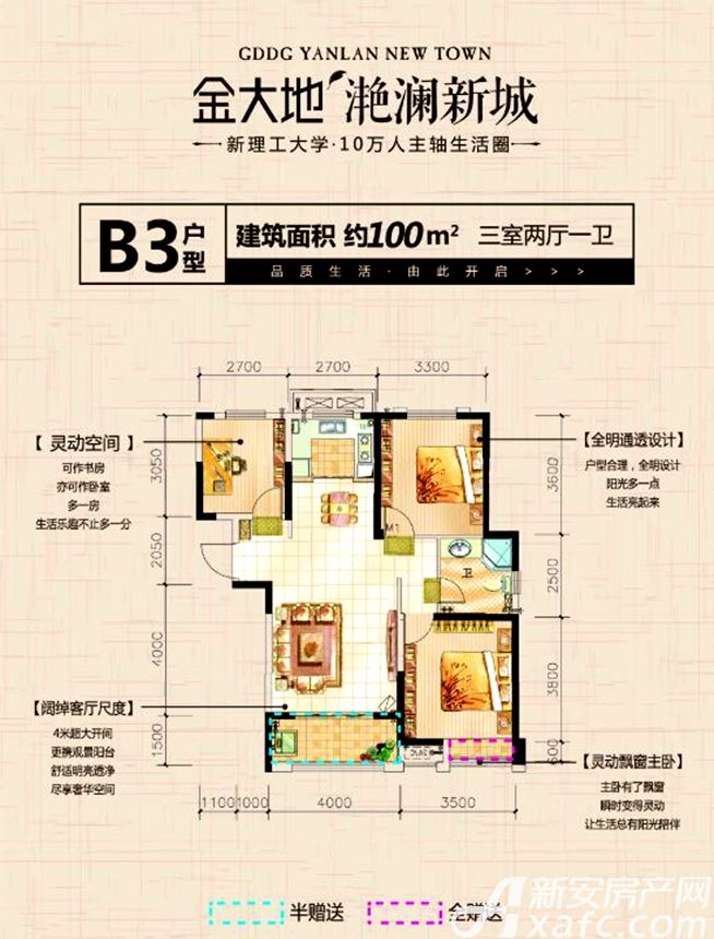 金大地滟澜新城户型_全部户型图-淮南新房-新安房产网