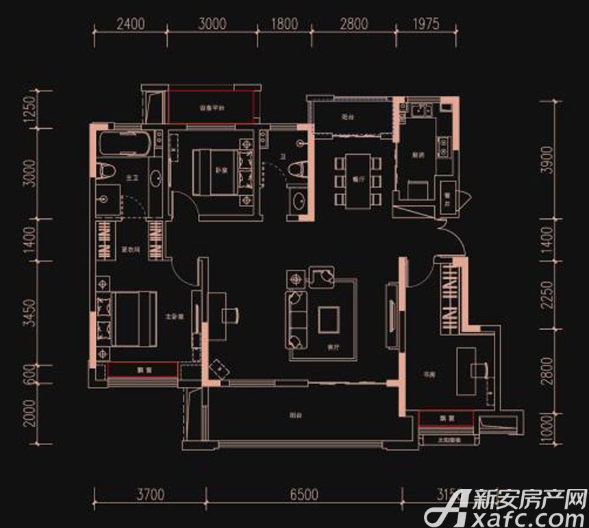 新房 巢湖市 新华御府 户型 3室 2厅 120平米 3室 2厅 150平米