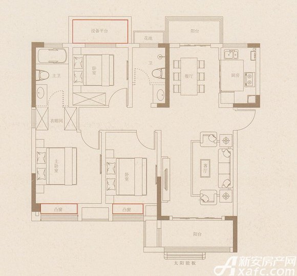 新房 巢湖市 新华龙府 新华龙府:户型图 查看大图 g1-3室2厅2卫-110㎡