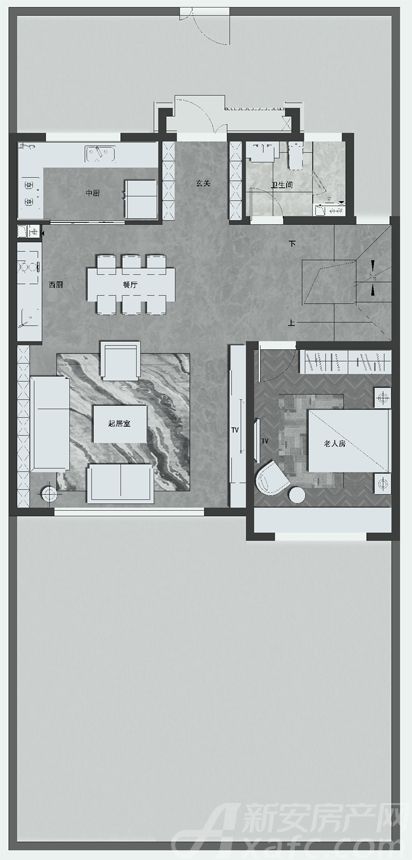 万科江东府全部196平米户型图_颂1961室2厅-新安房产网