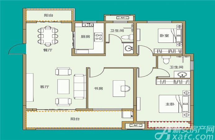 北京城房·金城学府:户型图