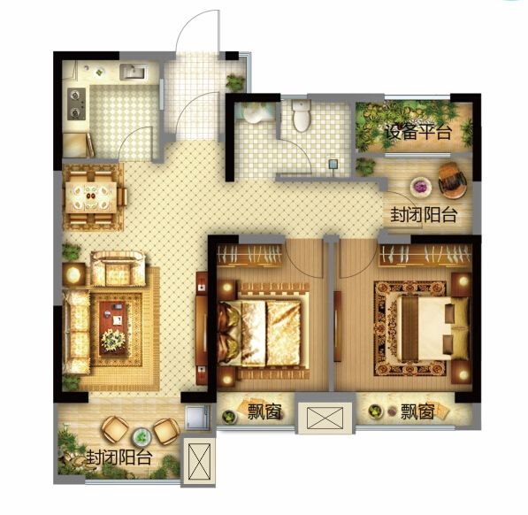 中國鐵建青秀城幸福a13室2廳90平米